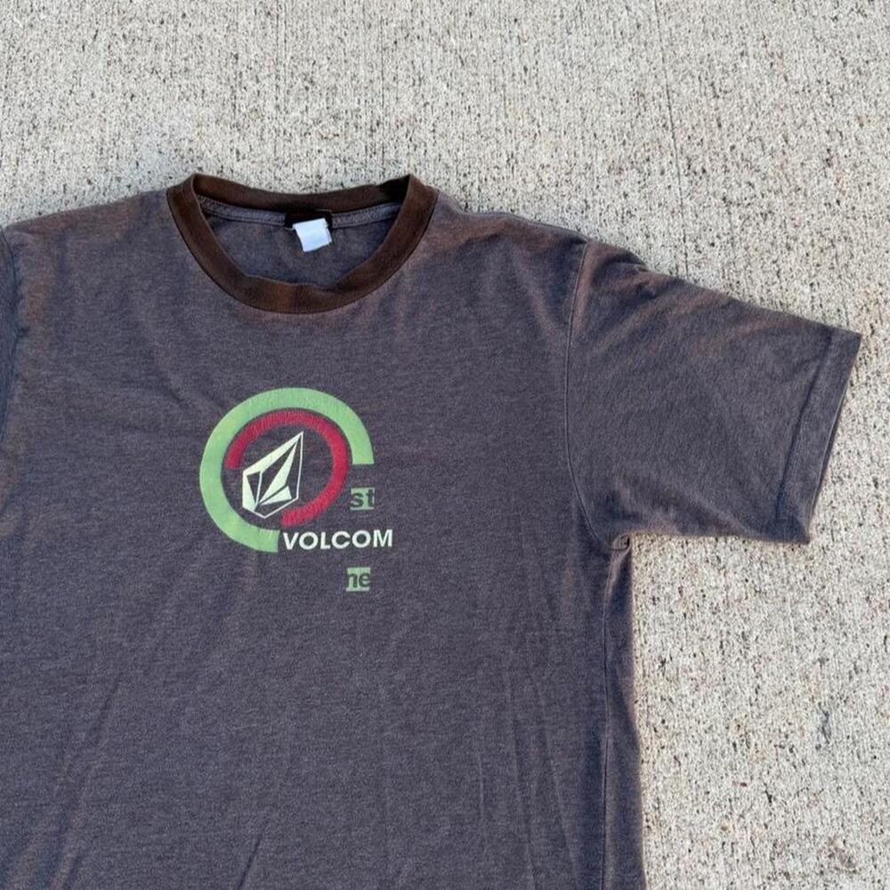 Volcom surfwear tee y2k brown size medium